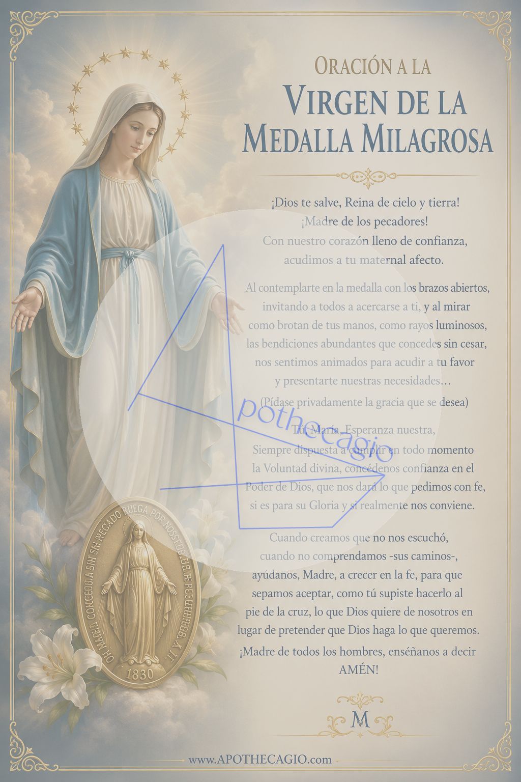 Virgen de la Medalla Milagrosa - Oración