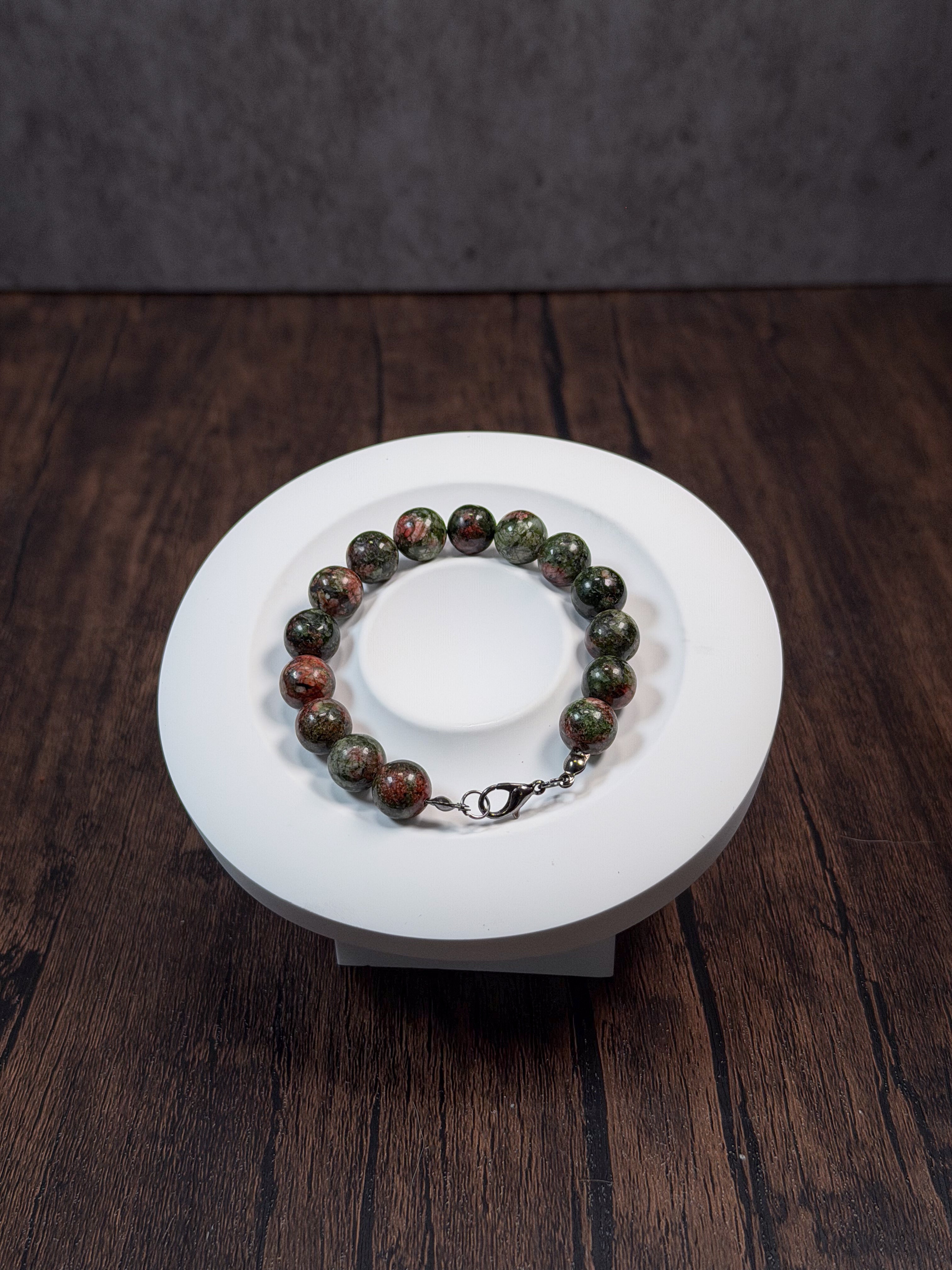 Brazalete de Moss Green Jade