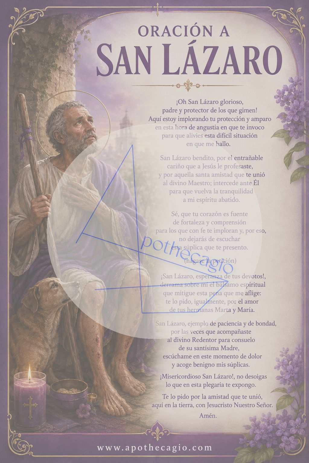 San Lázaro - Oración