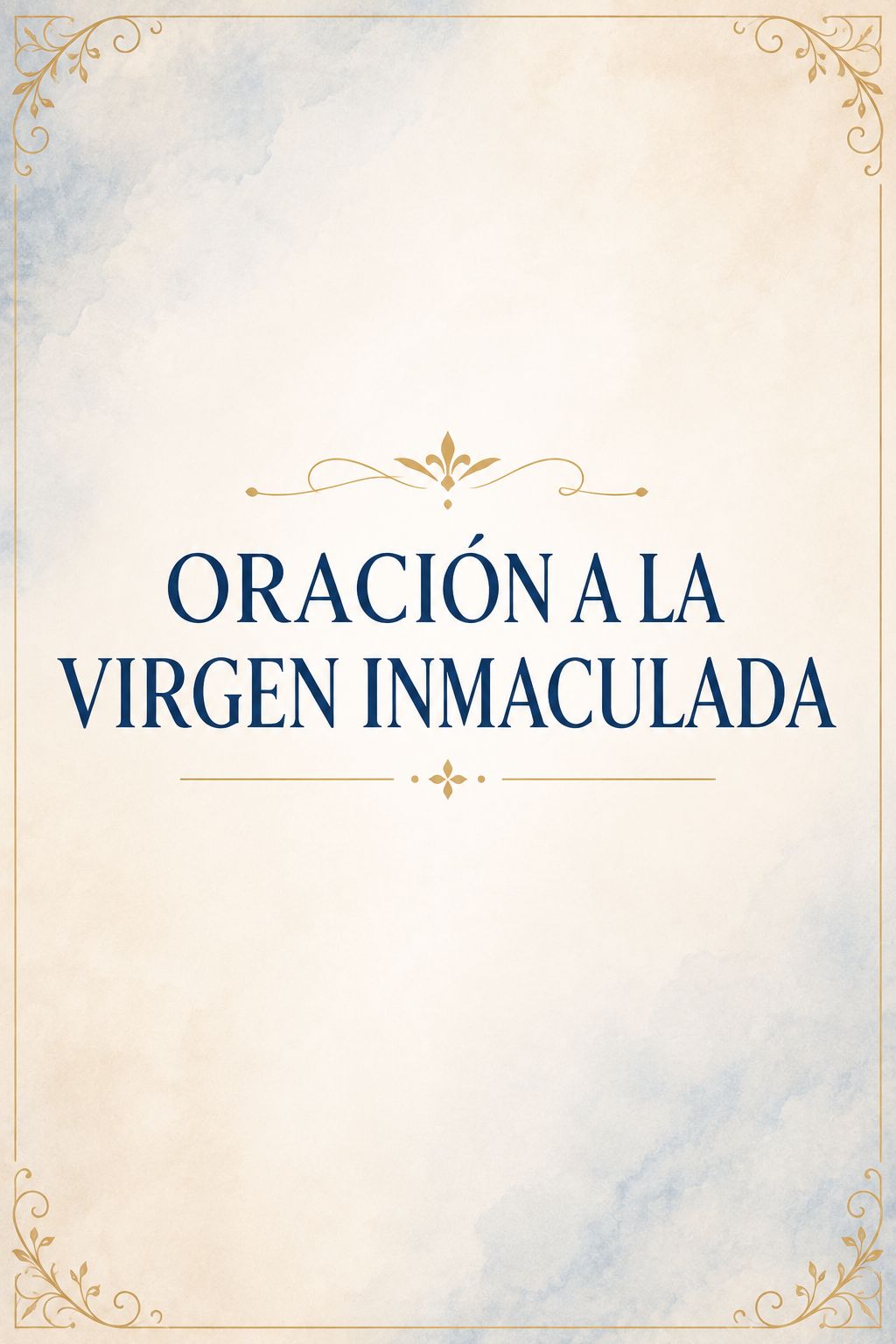 Oración a la Virgen Inmaculada