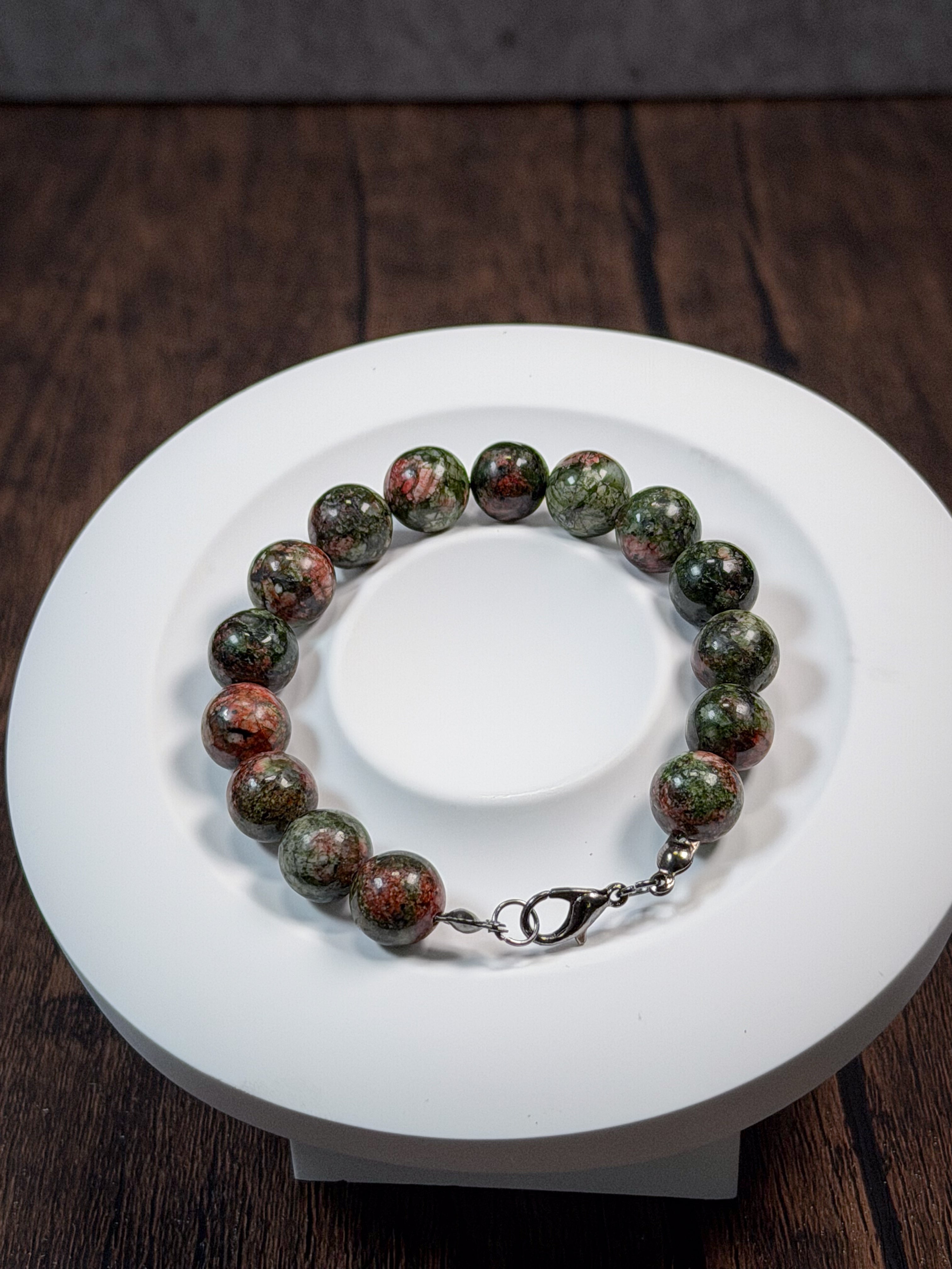Brazalete de Moss Green Jade