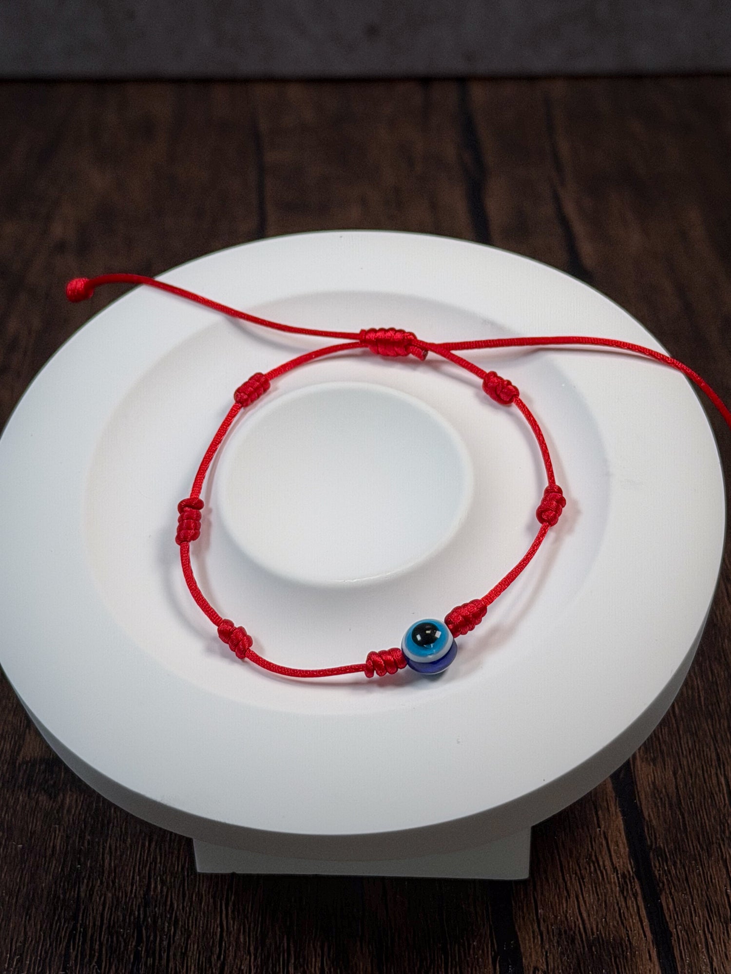 7 Knots Red Bracelet with Evil Eye