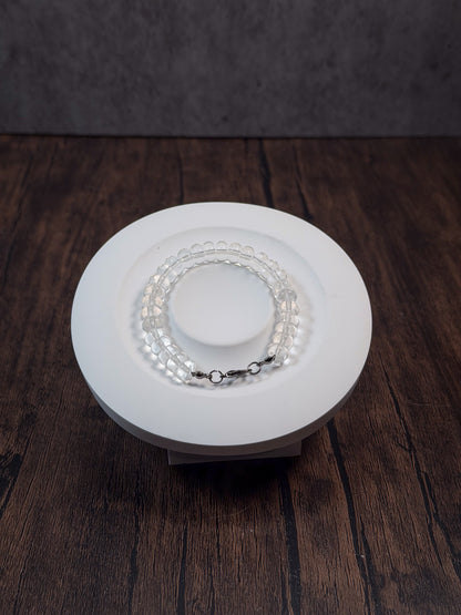Brazalete de Cuarzo Crystal (Rondelle)