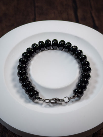 Black Obsidian Bracelet (Rondelle)